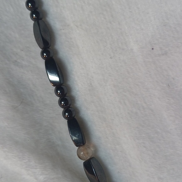 Hand Made Health Inpired  Magnetic  Natural Beaded Necklace Magnetic Ends - Picture 5 of 7